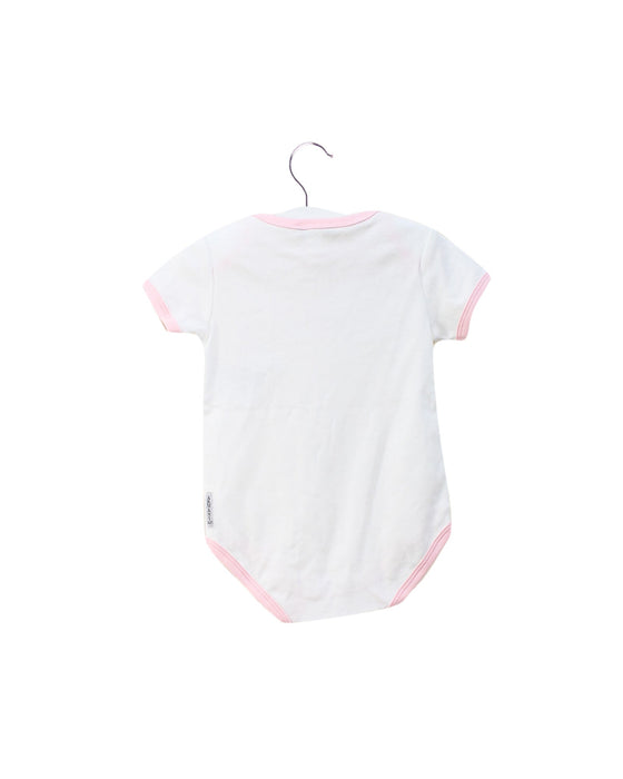 A Pink Short Sleeve Bodysuits from Armani in size 6-12M for girl. (Back View)