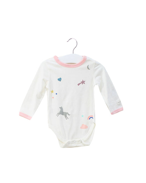 A Pink Long Sleeve Bodysuits from Country Road in size 3-6M for girl. (Front View)