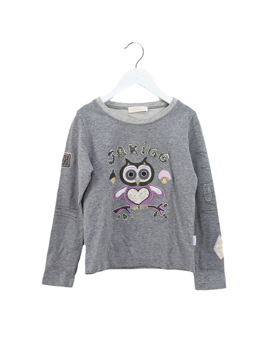 A Grey Crewneck Sweatshirts from Monnalisa in size 7Y for girl. (Front View)