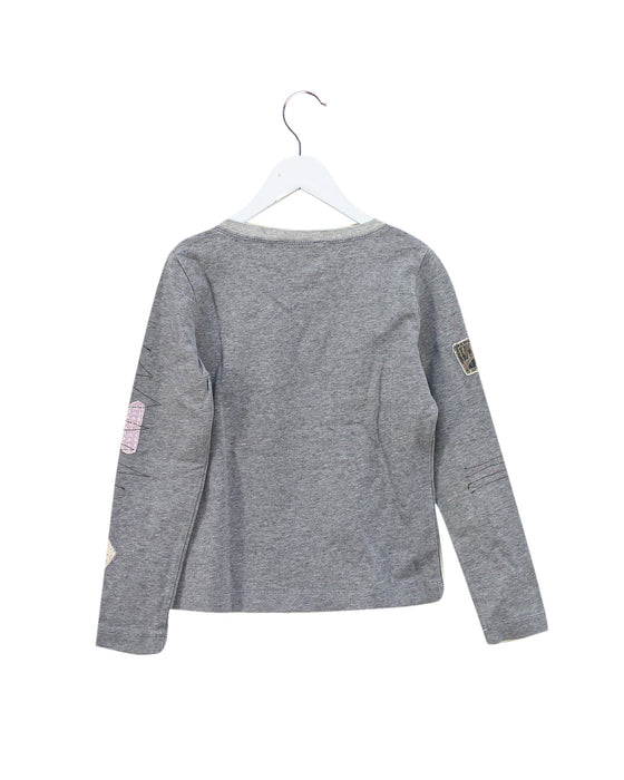 A Grey Crewneck Sweatshirts from Monnalisa in size 7Y for girl. (Back View)
