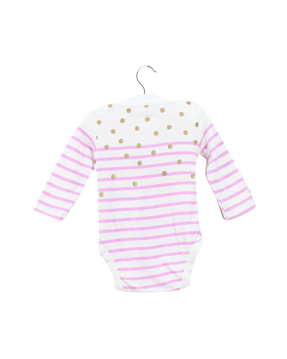 A Gold Long Sleeve Bodysuits from Baby Boden in size 0-3M for girl. (Back View)