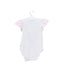 A White Short Sleeve Bodysuits from and the little dog laughed in size 3-6M for girl. (Back View)