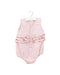 A Pink Sleeveless Bodysuits from Seed in size 6-12M for girl. (Front View)