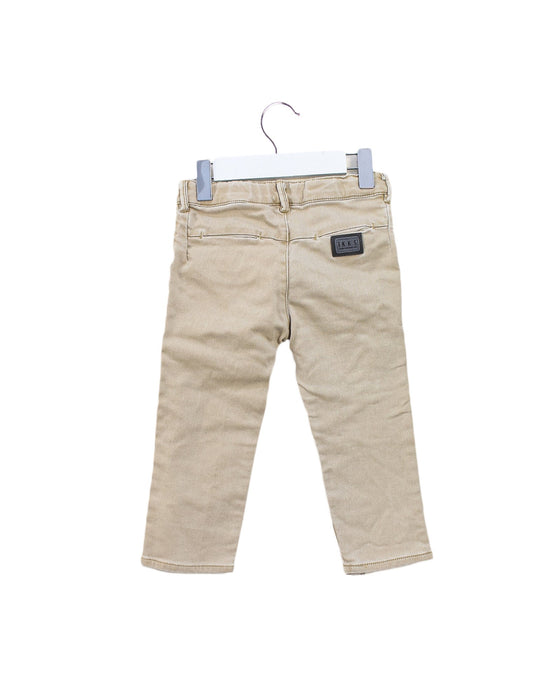 A Beige Casual Pants from IKKS in size 12-18M for boy. (Back View)