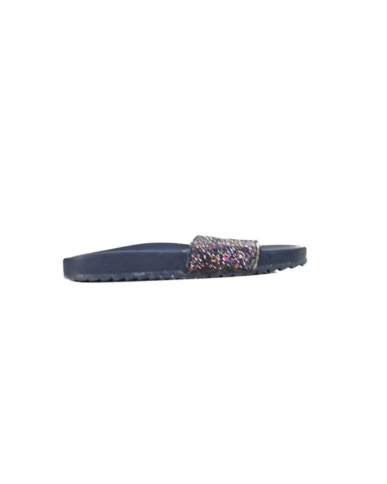 A Navy Slippers from Crewcuts in size 5T for girl. (Back View)