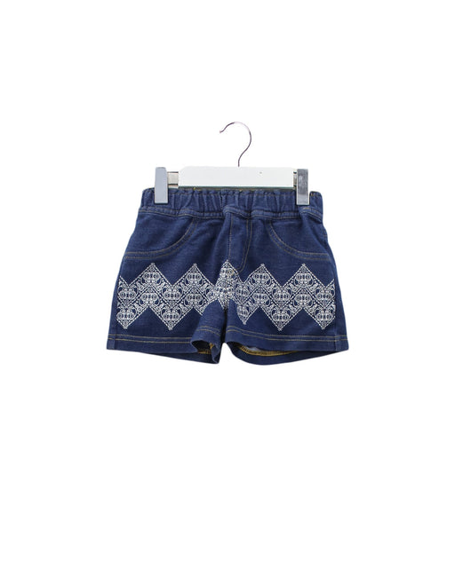 A Navy Shorts from BAPE KIDS in size 4T for girl. (Front View)
