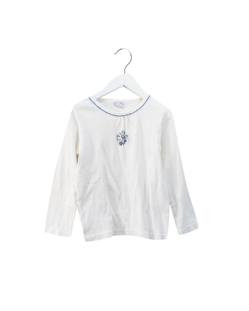 A Blue Pyjama Sets from Petit Bateau in size 6T for girl. (Front View)