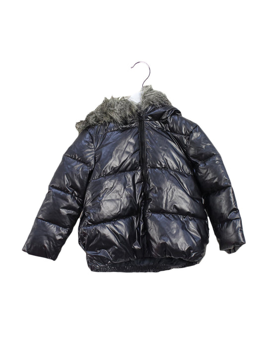 A Black Puffer/Quilted Jackets from Country Road in size 2T for girl. (Front View)