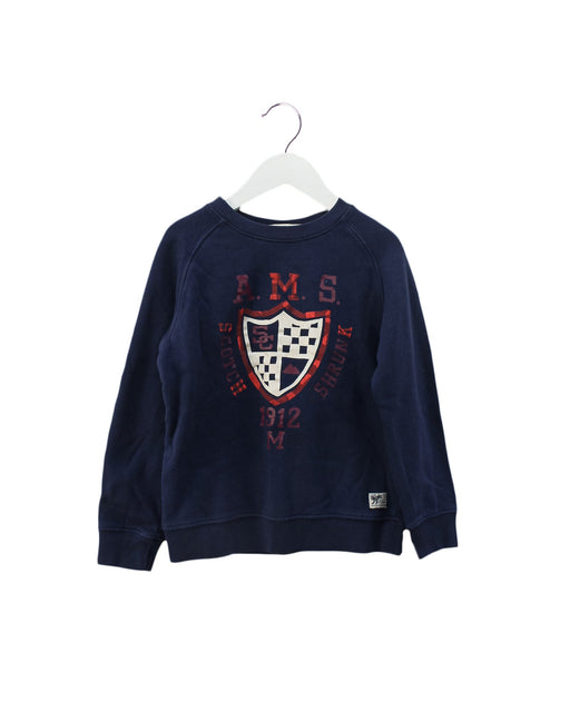 A Navy Crewneck Sweatshirts from Scotch & Soda in size 6T for boy. (Front View)