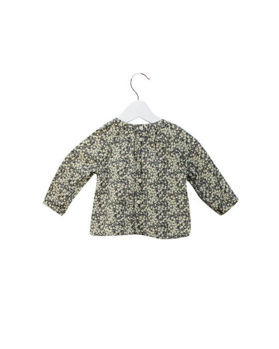 A Green Long Sleeve Tops from Bonpoint in size 3-6M for girl. (Back View)