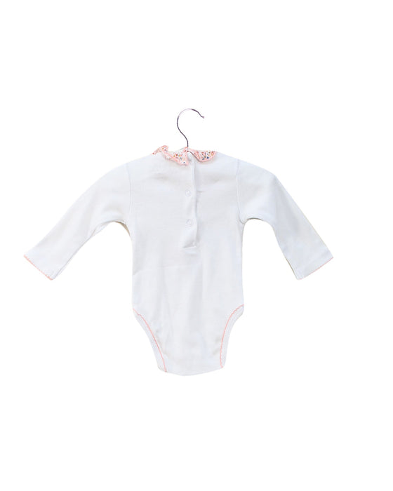 A White Long Sleeve Bodysuits from Cadet Rousselle in size 0-3M for girl. (Back View)