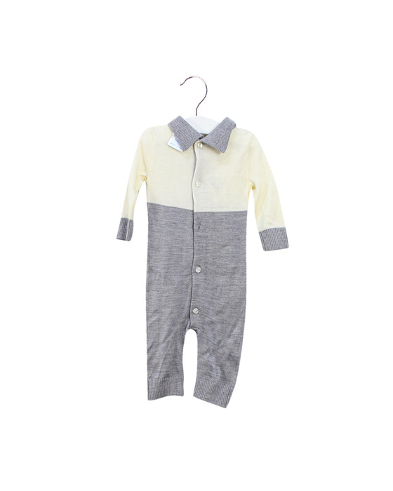 A Grey Long Sleeve Jumpsuits from Nicholas & Bears in size 3-6M for boy. (Front View)