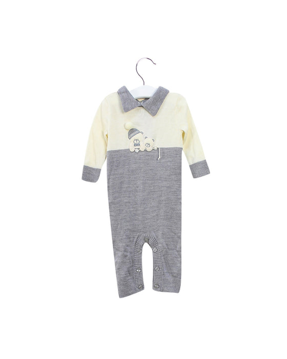 A Grey Long Sleeve Jumpsuits from Nicholas & Bears in size 3-6M for boy. (Back View)