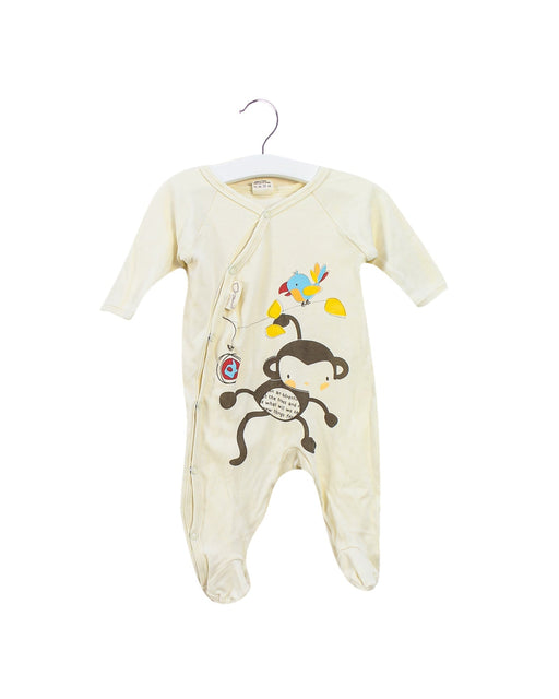 A Ivory Onesies from Organic Natural Charm in size 6-12M for neutral. (Front View)