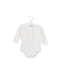 A White Long Sleeve Bodysuits from Mides in size 6-12M for girl. (Front View)