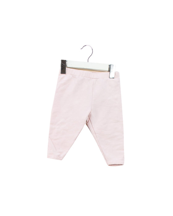 A Pink Sweatpants from Moncler in size 3-6M for girl. (Front View)