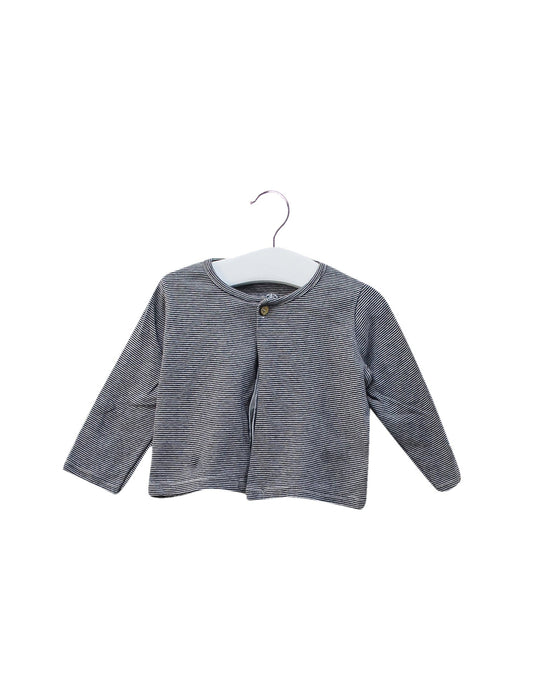 A Navy Cardigans from Petit Bateau in size 6-12M for neutral. (Front View)