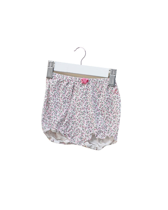 A White Bloomers from Petit Bateau in size 0-3M for girl. (Front View)