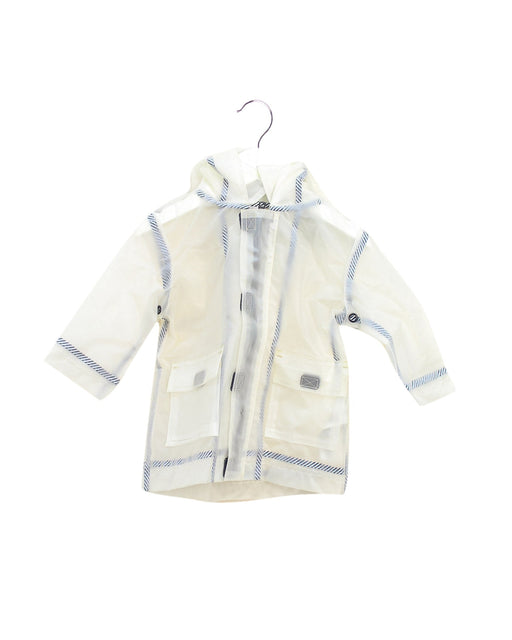A Transparent Rain Jackets from Petit Bateau in size 6-12M for girl. (Front View)