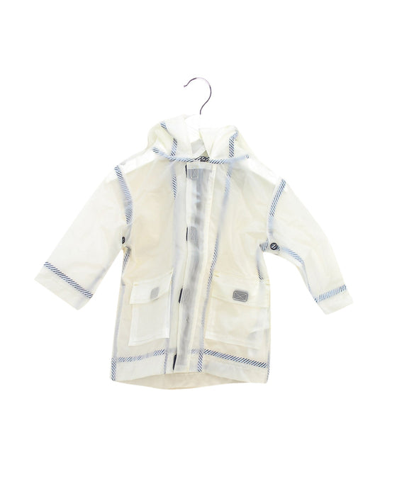 A Transparent Rain Jackets from Petit Bateau in size 6-12M for girl. (Front View)