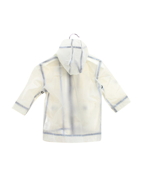 A Transparent Rain Jackets from Petit Bateau in size 6-12M for girl. (Back View)