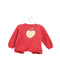 A Red Knit Sweaters from Cyrillus in size 3-6M for girl. (Back View)