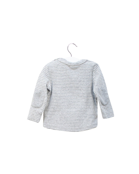 A Grey Long Sleeve Tops from Seed in size 3-6M for boy. (Back View)
