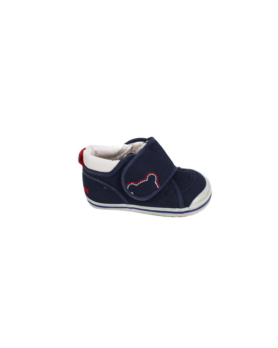 A Navy Sneakers from Miki House in size 18-24M for boy. (Back View)