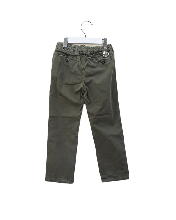 A Green Casual Pants from Moncler in size 4T for boy. (Back View)