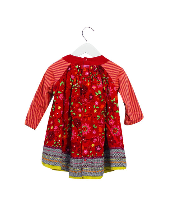 A Red Long Sleeve Dresses from Catimini in size 12-18M for girl. (Back View)