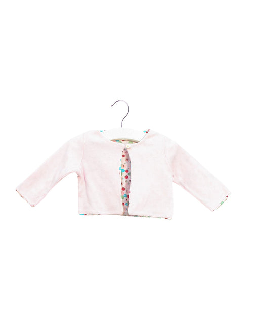 A Pink Cardigans from Petit Bateau in size 0-3M for girl. (Front View)