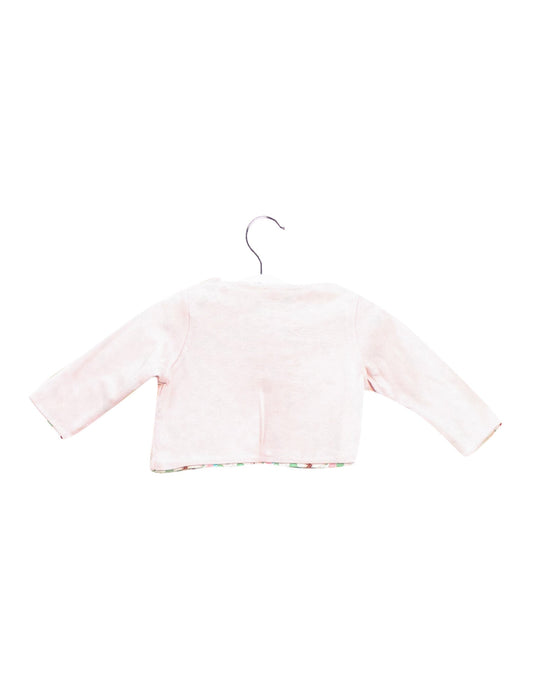 A Pink Cardigans from Petit Bateau in size 0-3M for girl. (Back View)