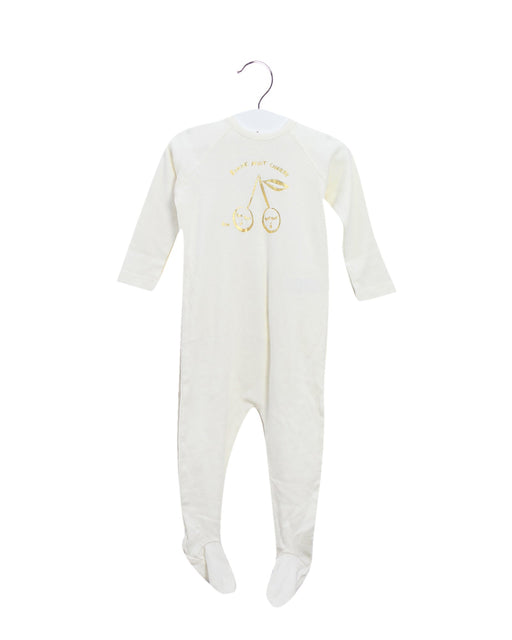 A Ivory Long Sleeve Jumpsuits from Bonpoint in size 3-6M for neutral. (Front View)