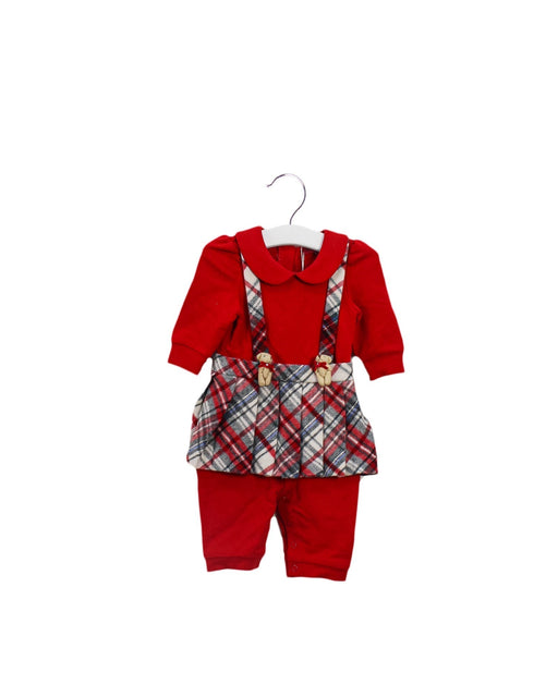 A Red Long Sleeve Jumpsuits from Nicholas & Bears in size 0-3M for girl. (Front View)
