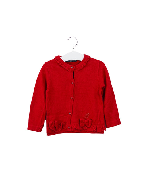 A Red Cardigans from Blumarine in size 18-24M for girl. (Front View)