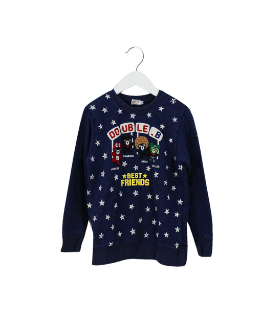 A Navy Sweatshirts from Miki House in size 7Y for boy. (Front View)