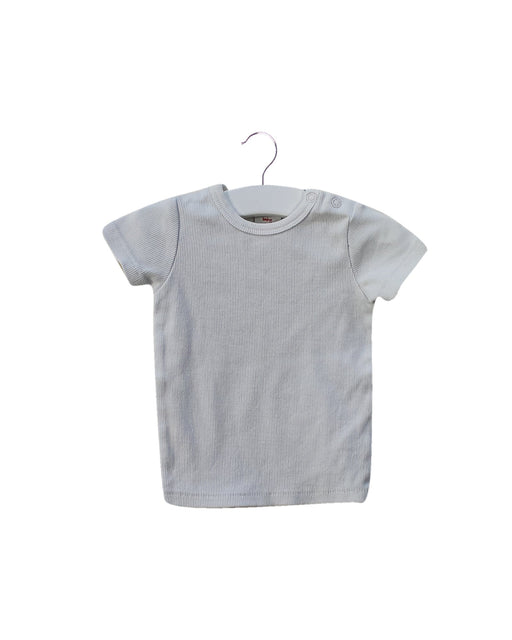 A White Short Sleeve T Shirts from Seed in size 3-6M for boy. (Front View)