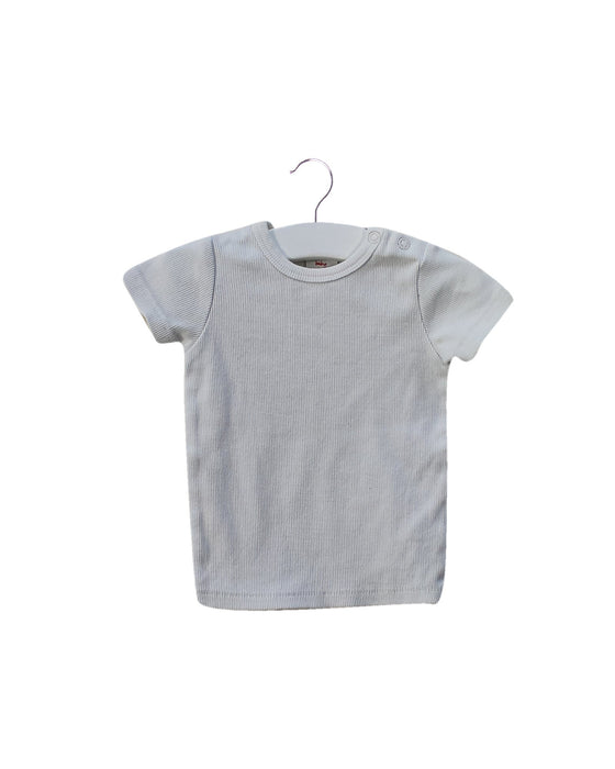 A White Short Sleeve T Shirts from Seed in size 3-6M for boy. (Front View)