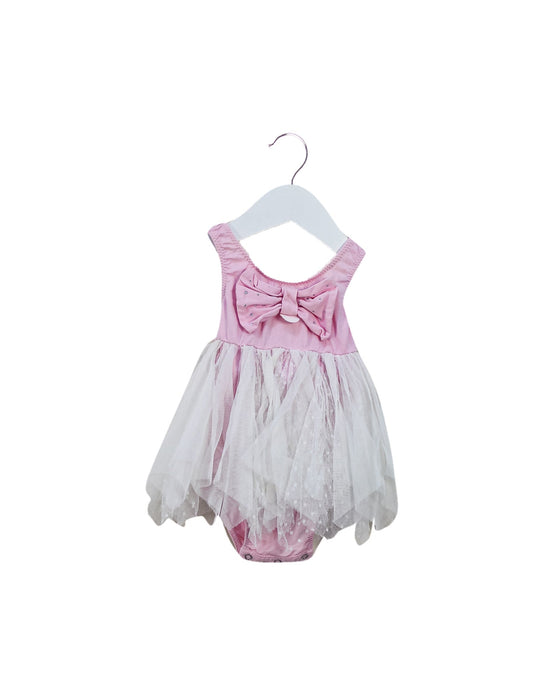 A Pink Sleeveless Dresses from Blumarine in size 3-6M for girl. (Front View)