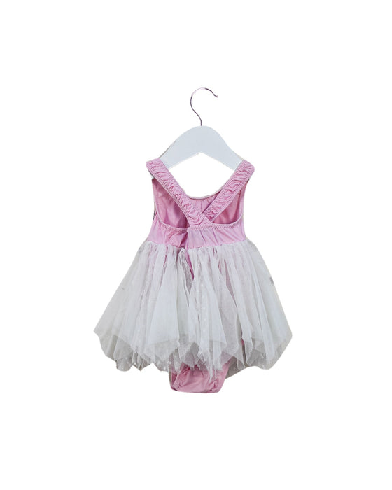 A Pink Sleeveless Dresses from Blumarine in size 3-6M for girl. (Back View)