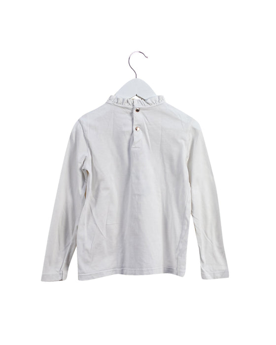 A White Long Sleeve Tops from Jacadi in size 6T for girl. (Back View)