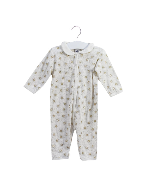 A White Long Sleeve Jumpsuits from Petit Bateau in size 3-6M for girl. (Front View)