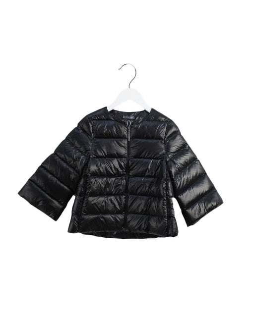 A Black Puffer/Quilted Jackets from Nicholas & Bears in size 6T for girl. (Front View)