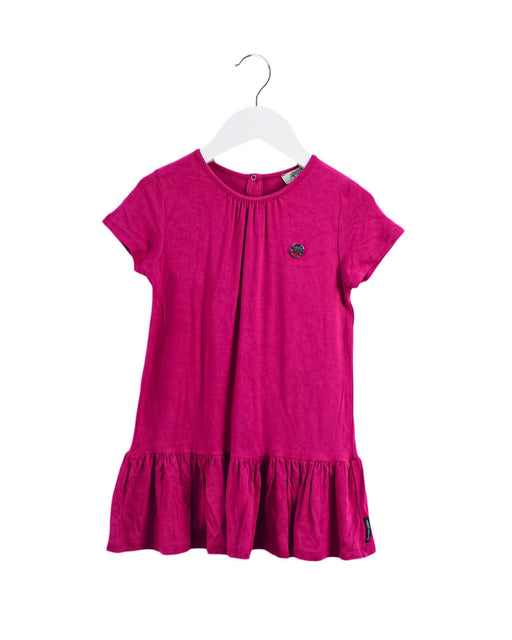 A Pink Short Sleeve Dresses from Armani in size 2T for girl. (Front View)