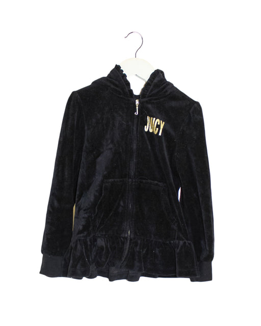 A Black Lightweight Jackets from Juicy Couture in size 5T for girl. (Front View)