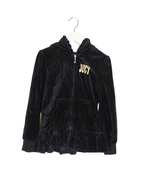 A Black Lightweight Jackets from Juicy Couture in size 5T for girl. (Front View)