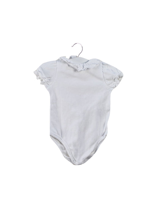 A White Short Sleeve Bodysuits from Nanos in size 0-3M for girl. (Front View)