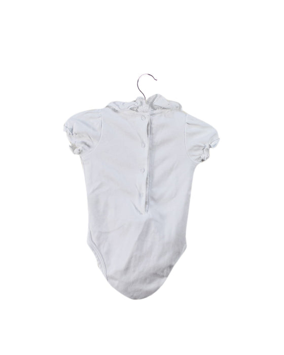 A White Short Sleeve Bodysuits from Nanos in size 0-3M for girl. (Back View)