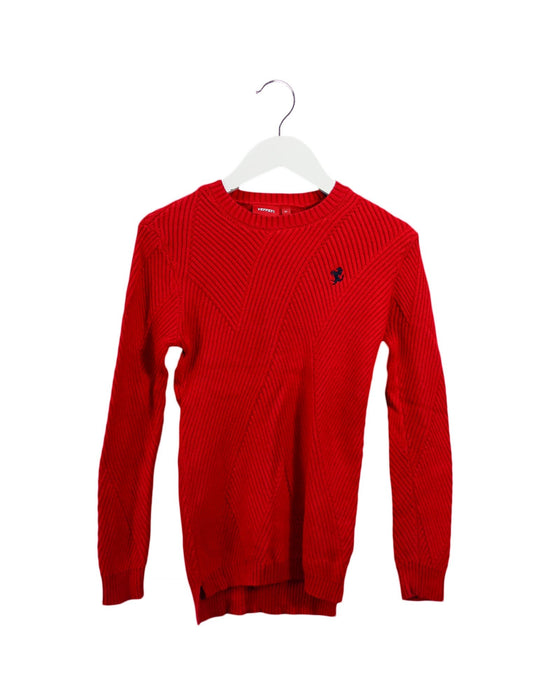 A Red Knit Sweaters from Ferrari in size 8Y for girl. (Front View)