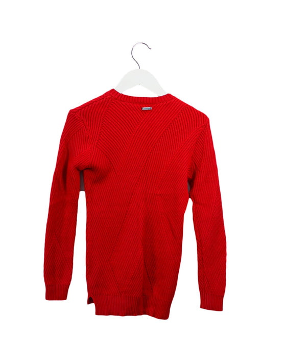 A Red Knit Sweaters from Ferrari in size 8Y for girl. (Back View)